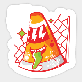 Pizza on the Street side Sticker